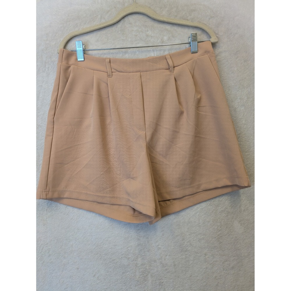 32 Degrees Cool Women's Size M Pull On Shorts Orange Peach Pleated High Rise NWT